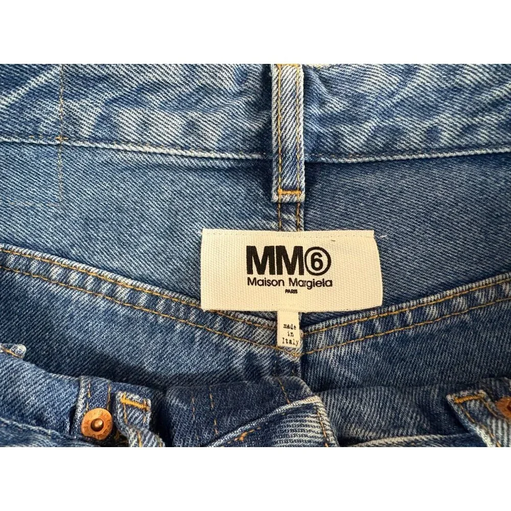 MM6 Maison Margiela Inside Out Jeans size 42 US 6 color blue - Picture 11 of 11